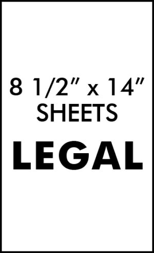 8.5 x 14 Sheets